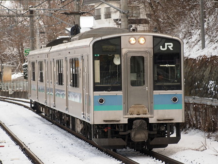 E127系普通 篠ノ井線姨捨駅