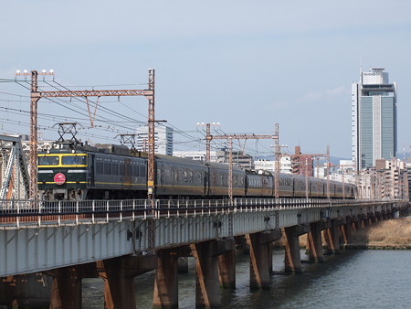 EF81 寝台特急トワイライトエクスプレスラストラン 東海道本線新大阪~大阪