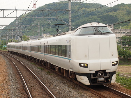 287系特急くろしお 東海道本線島本駅