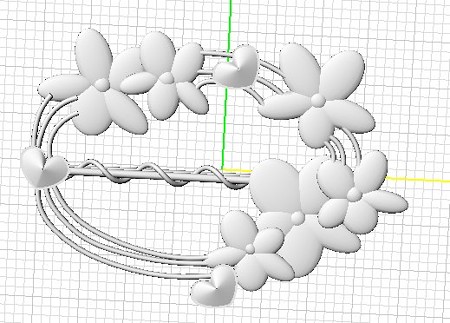 花リングブローチ完成