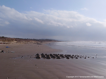 2012年2月12日、一ノ宮海岸