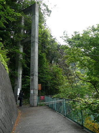 雨畑湖の吊り橋