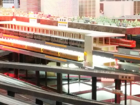 銀座線と丸ノ内線のジオラマ
