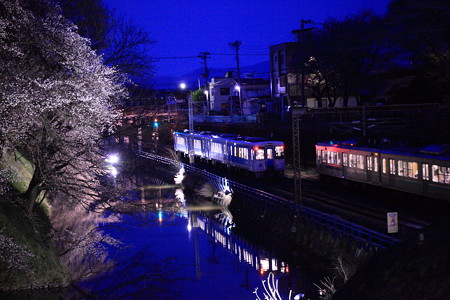 ４月12日桜と電車　手持ち撮影２