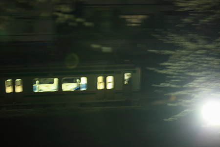 電車夜桜流し１