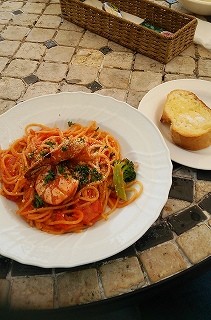 エビのパスタ