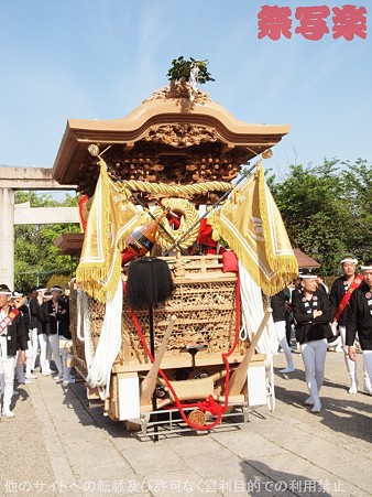 2012年4月29日 堺市大庭寺入魂式: 祭写楽（まつりしゃらく）のだんじり 