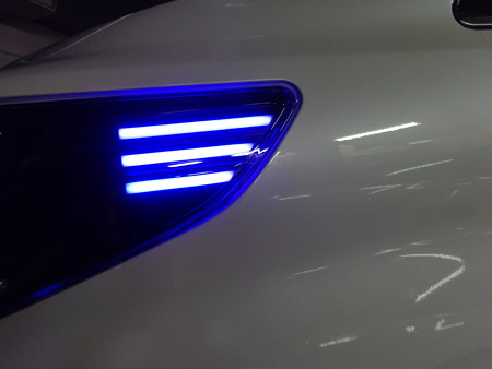 デモカー３０アルファード　サイドマーカーＬＥＤ２色タイプ加工　ブルー