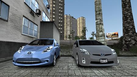 GTAIV リーフとプリウス フロント