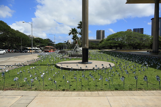 ハワイ州政府ビルの庭