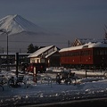 Photos: Fujikyu Moha1 [heritage] / 河口湖駅前の保存電車と富士山